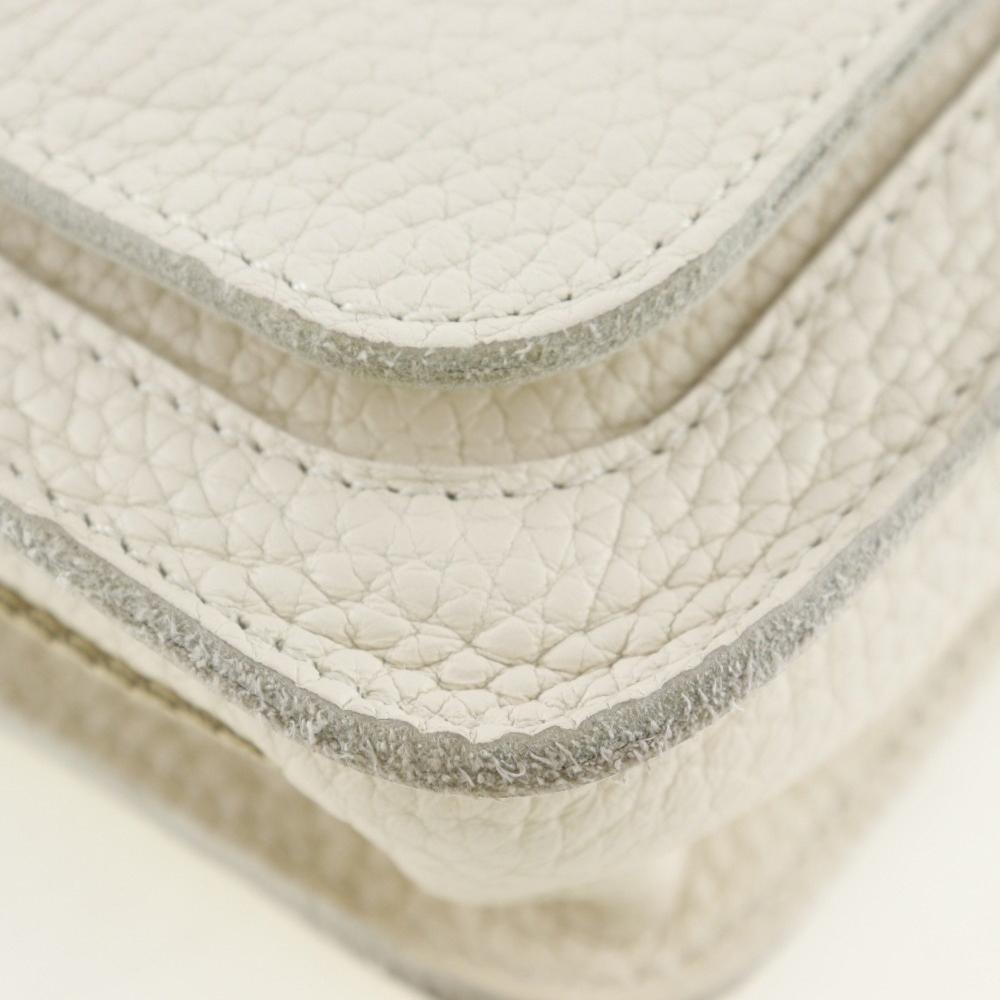 White Leather Bottega Veneta Crossbody Bag