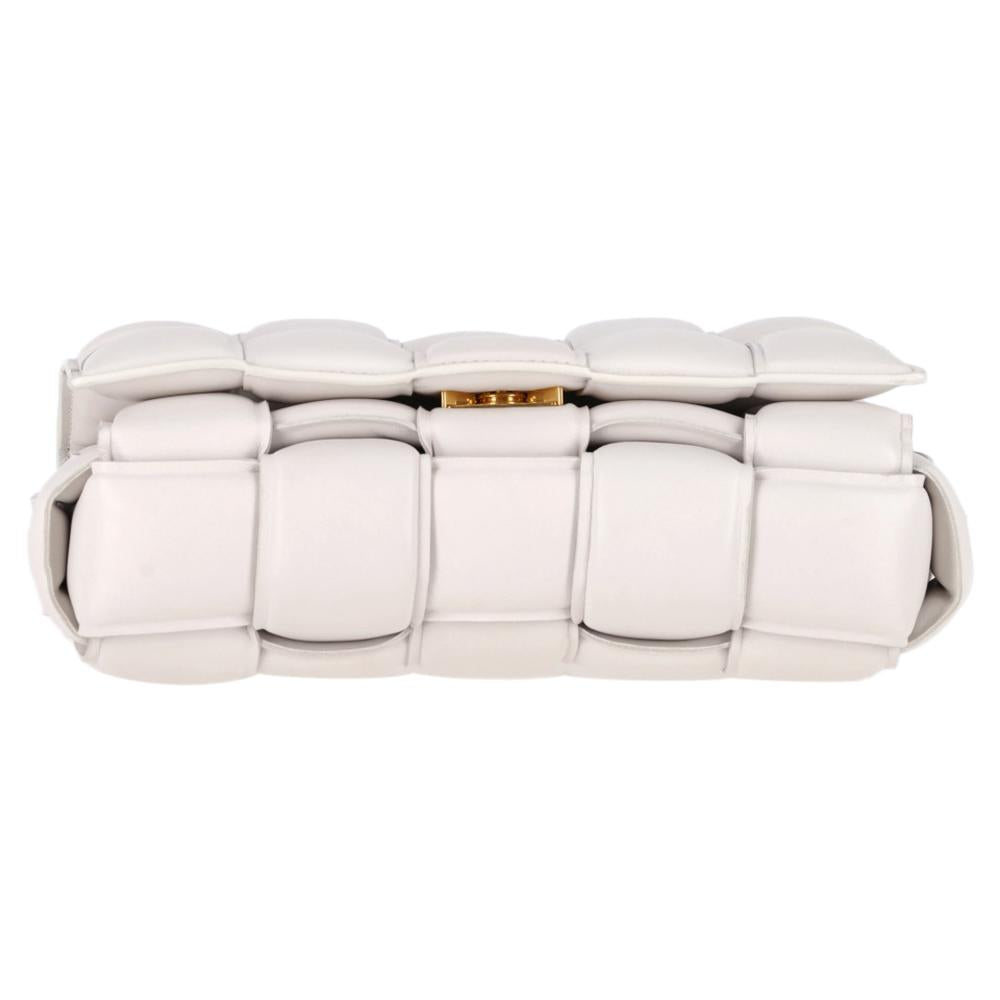 White Leather Bottega Veneta Crossbody Bag