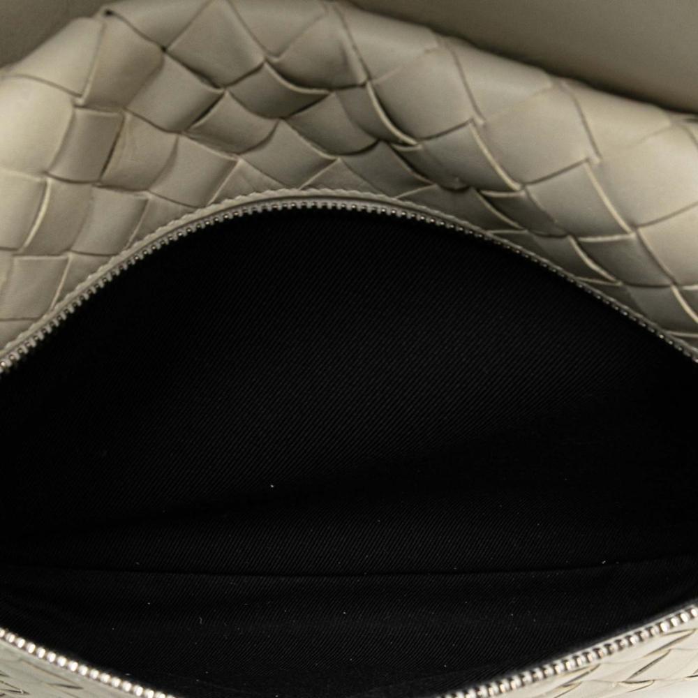 White Leather Bottega Veneta Backpack