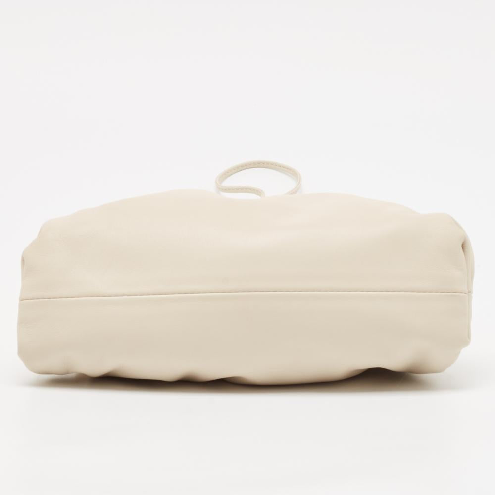 White Leather Bottega Veneta Pouches