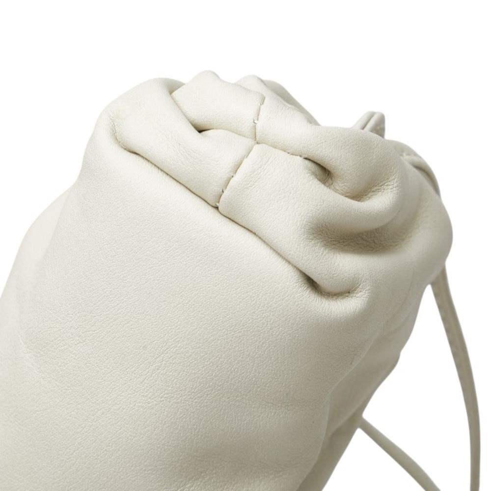 White Leather Bottega Veneta Pouches