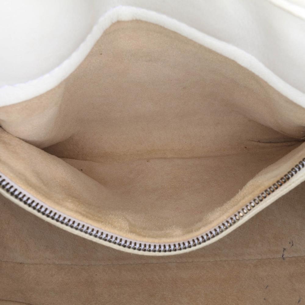 White Leather Bottega Veneta Shoulder Bag