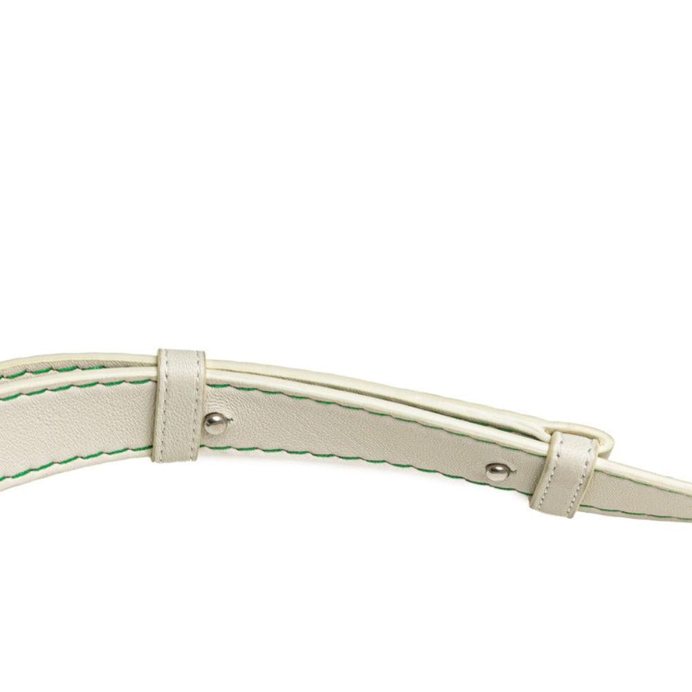 White Leather Bottega Veneta Shoulder Bag