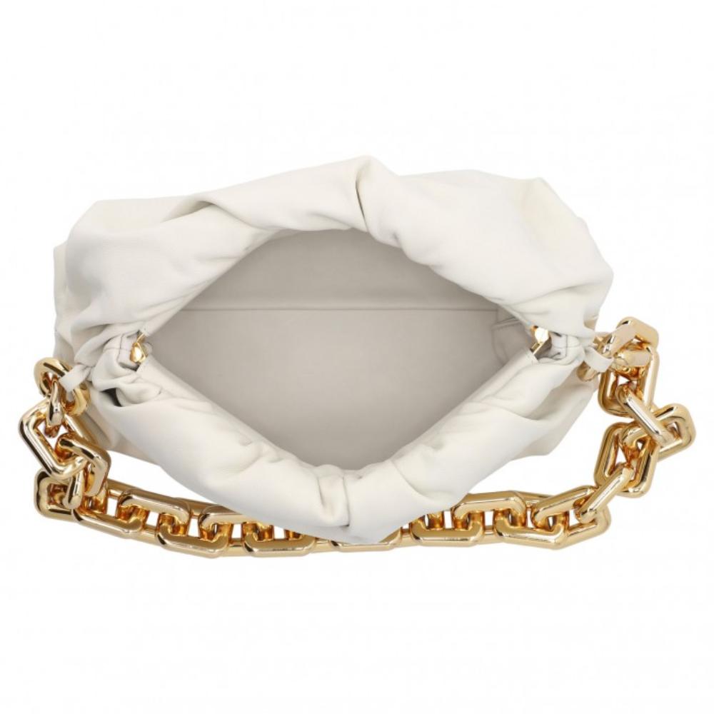 White Leather Bottega Veneta Shoulder Bag