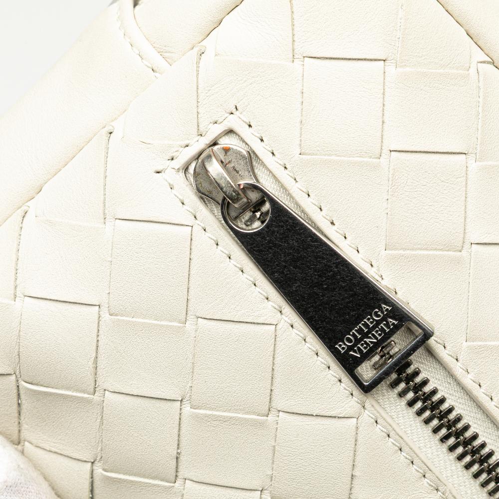 White Leather Bottega Veneta Belt Bag