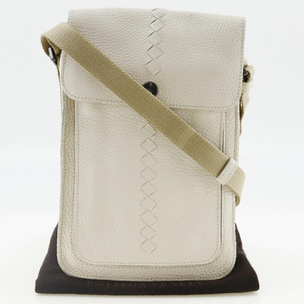 White Leather Bottega Veneta Crossbody Bag