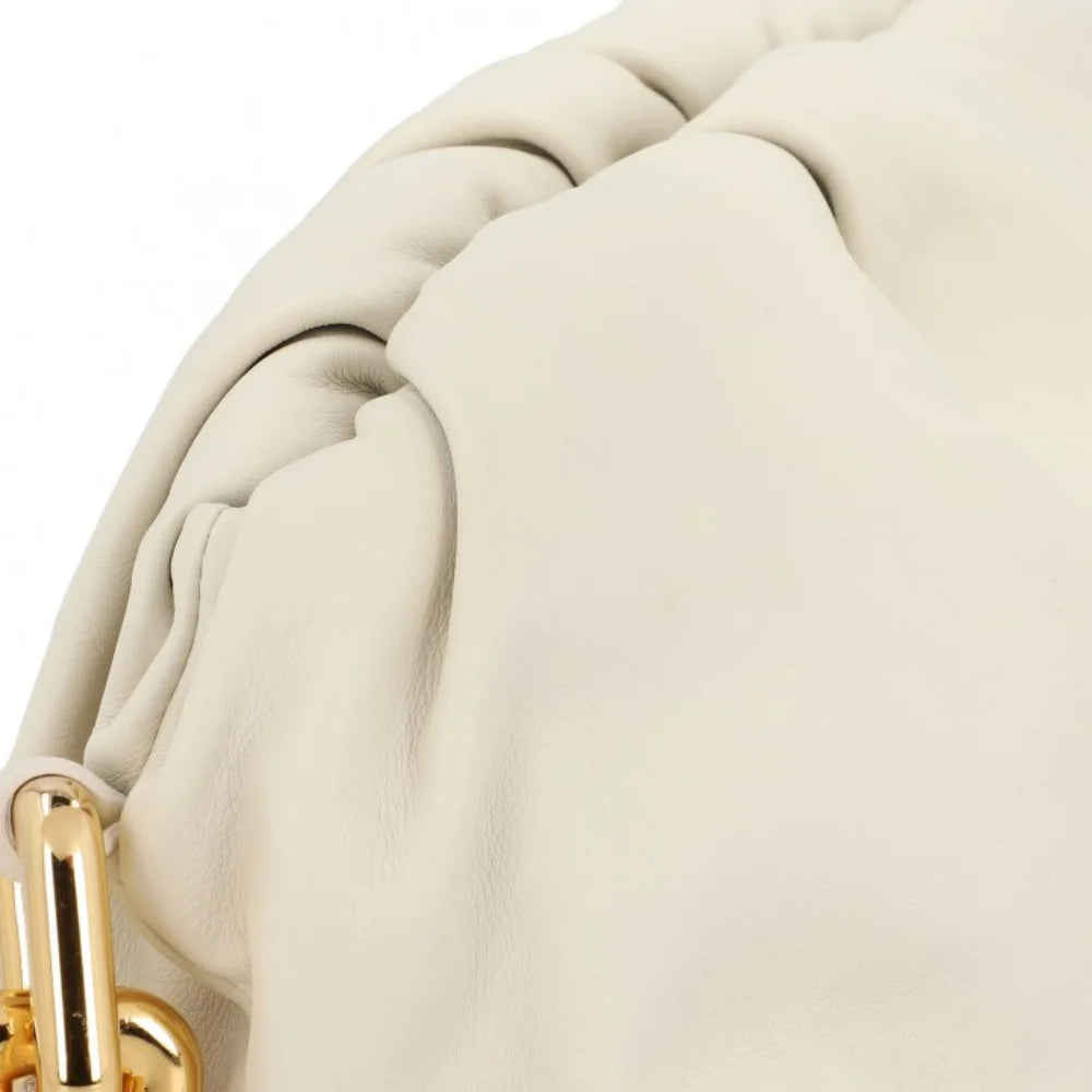 White Leather Bottega Veneta Shoulder Bag