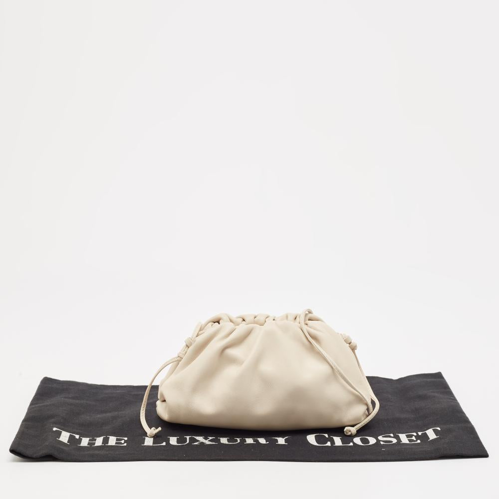 White Leather Bottega Veneta Pouches