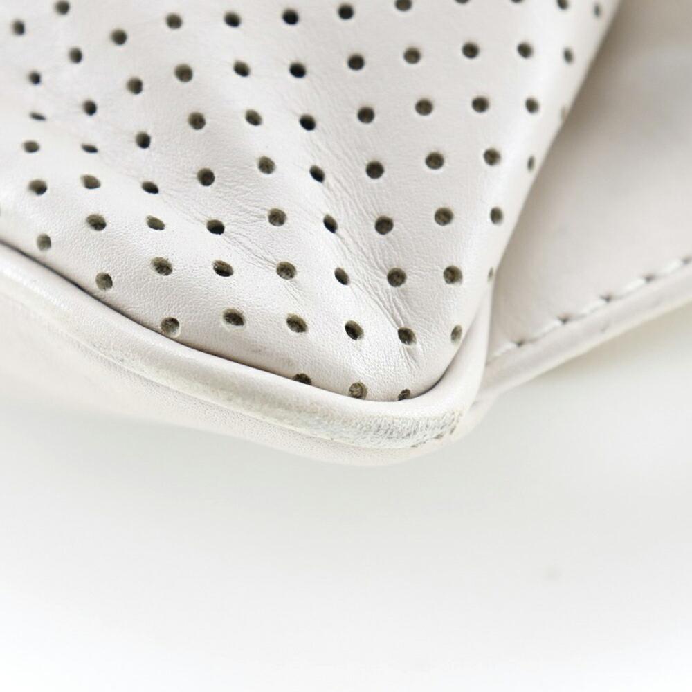 White Leather Bottega Veneta Backpack