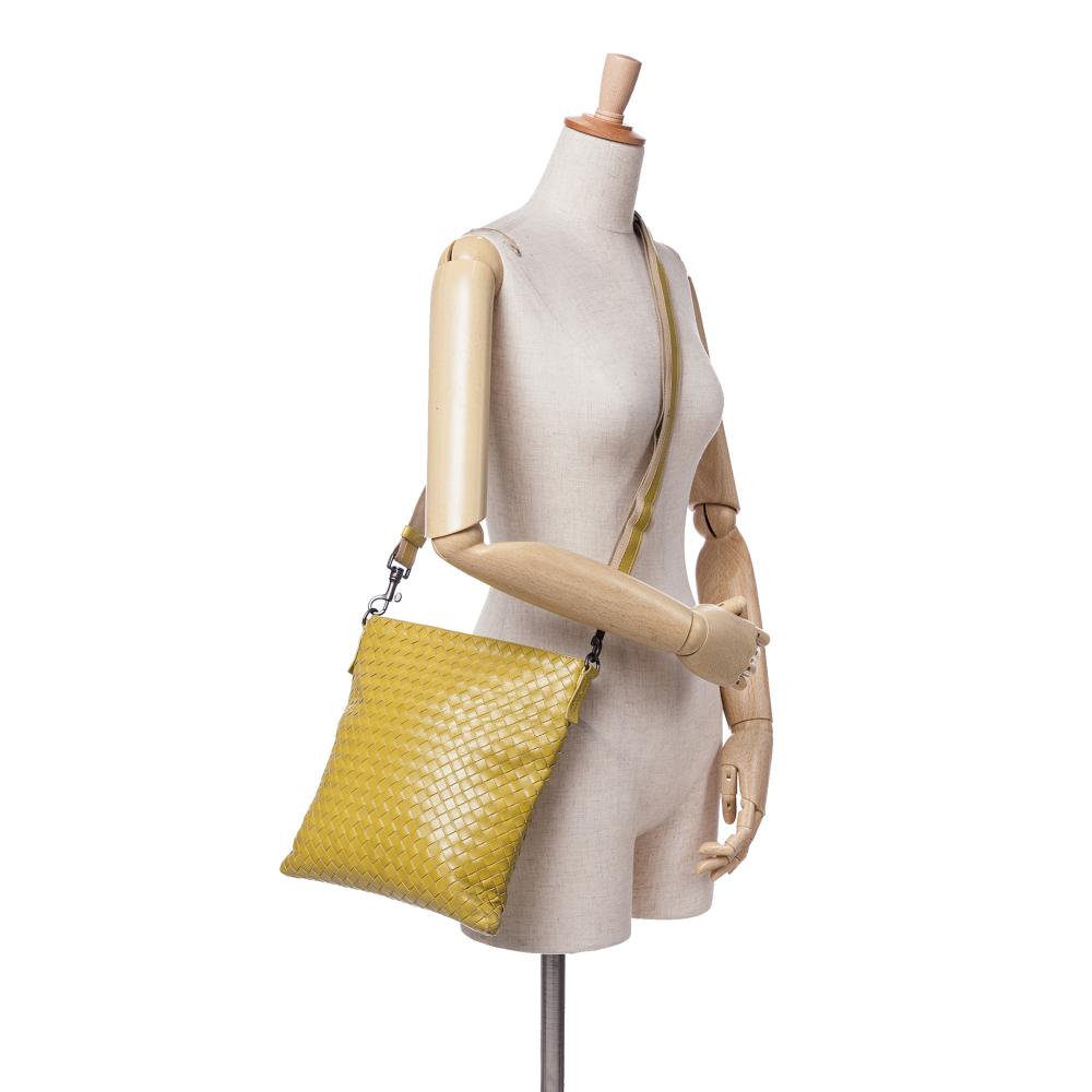Yellow Leather Bottega Veneta Crossbody Bag