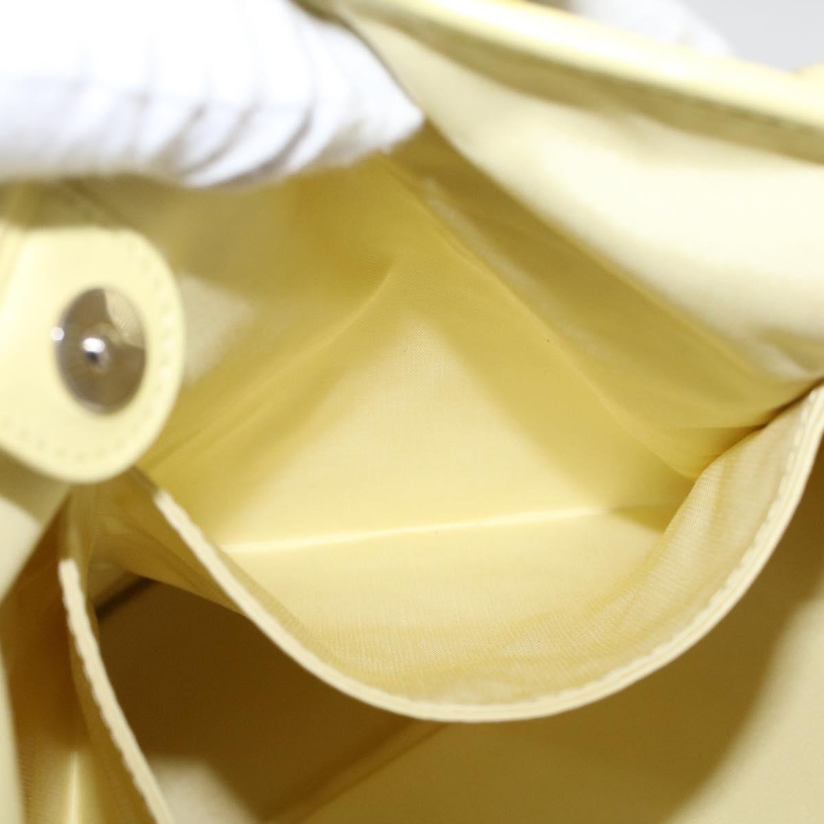 CHRISTIAN DIOR Lady Dior Canage Tote Bag Coated Canvas Yellow Auth bs5871