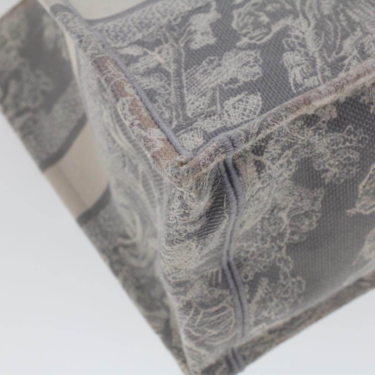 CHRISTIAN DIOR Book Tote Bag Canvas Gray M1286ZTDT_M932 Auth bs6141