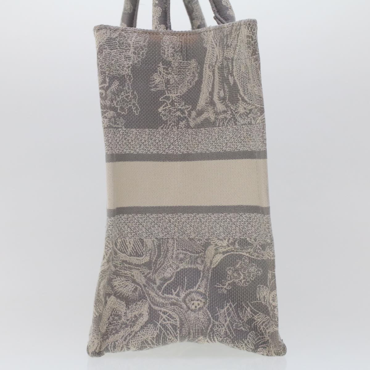 CHRISTIAN DIOR Book Tote Bag Canvas Gray M1286ZTDT_M932 Auth bs6141