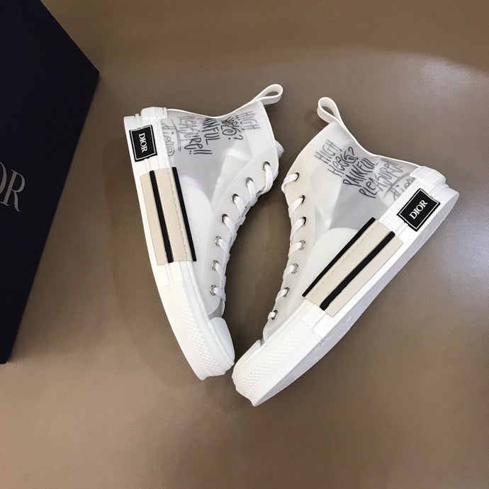 Christian Dior B23 White Canvas HIGH-TOP SNEAKER