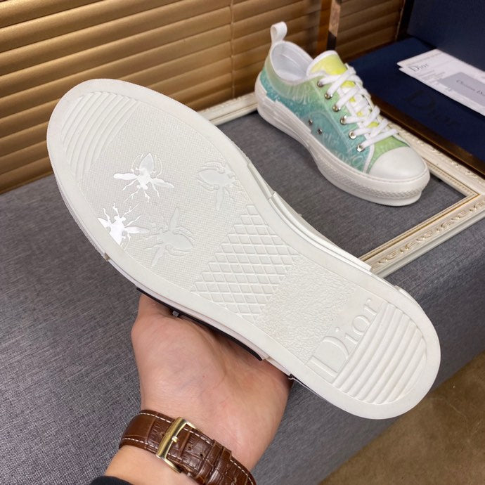Christian Dior B23 White and Yellow LOW-TOP SNEAKER