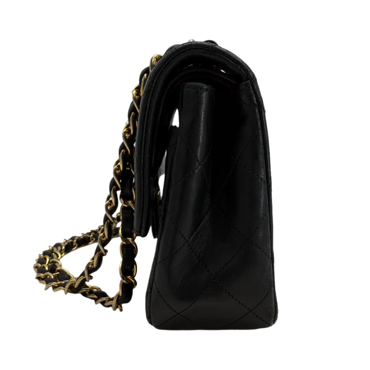 CHANEL Lambskin Quilted Small Double Flap Bag – Black with Gold Hardware