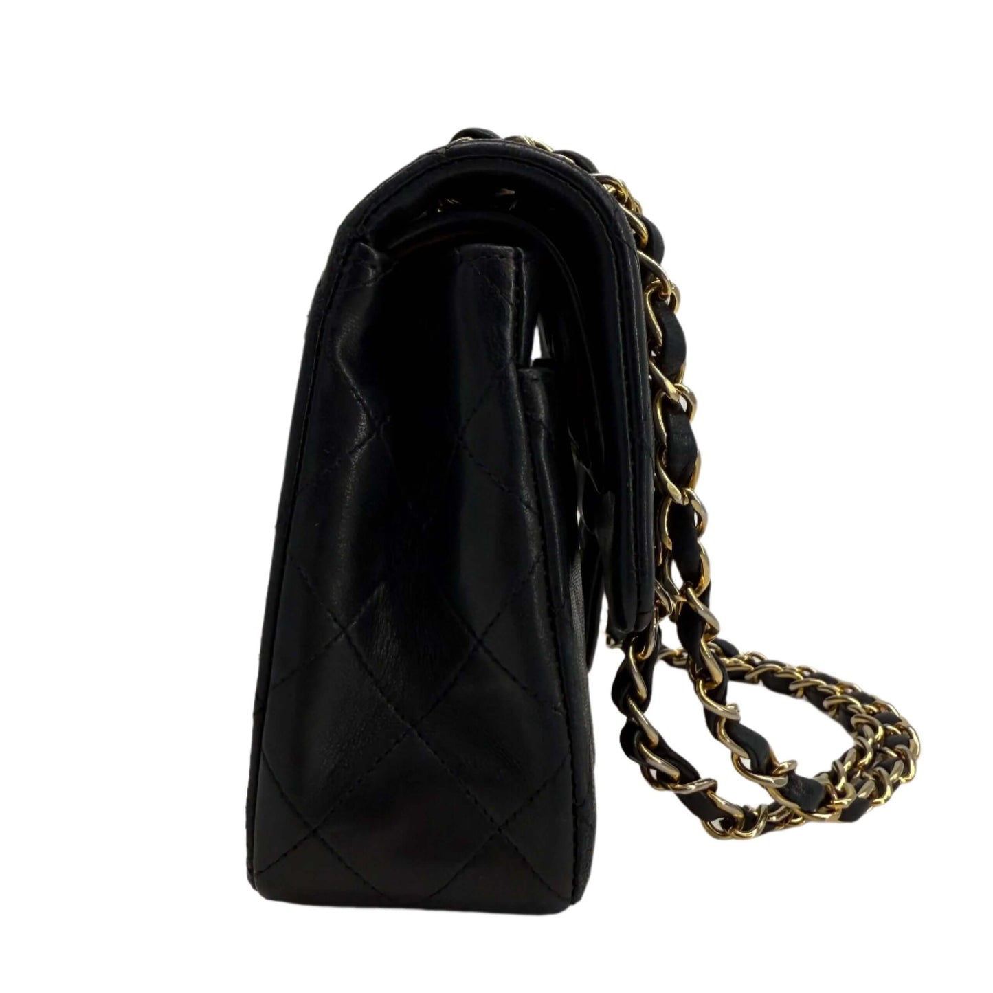 CHANEL Lambskin Quilted Small Double Flap Bag – Black with Gold Hardware