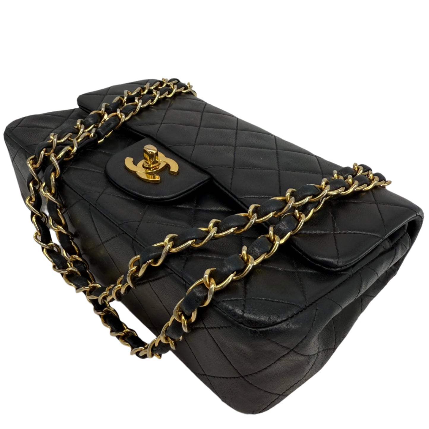 CHANEL Lambskin Quilted Small Double Flap Bag – Black with Gold Hardware