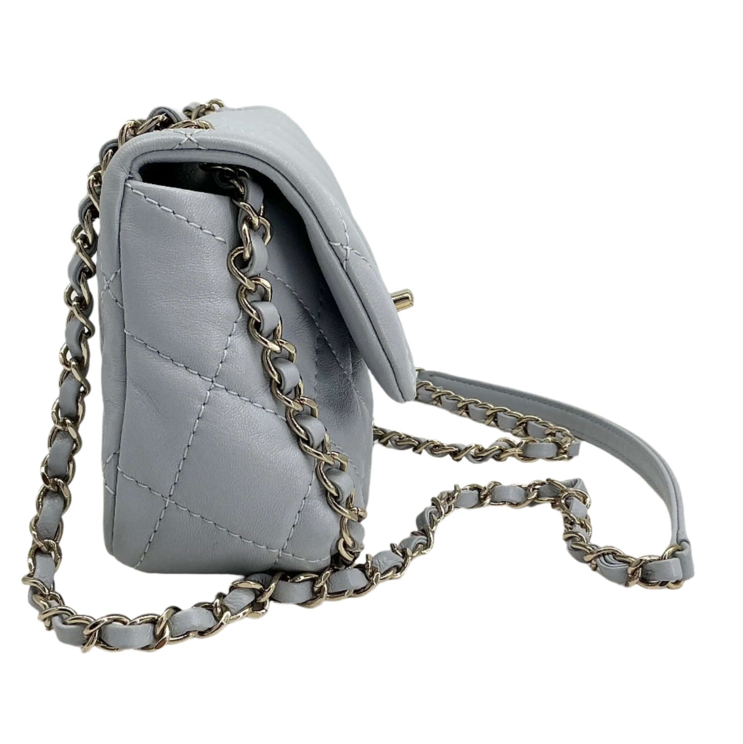 Chanel Mini Chain Around Flap Bag – Quilted Calfskin Leather with Crossbody Strap