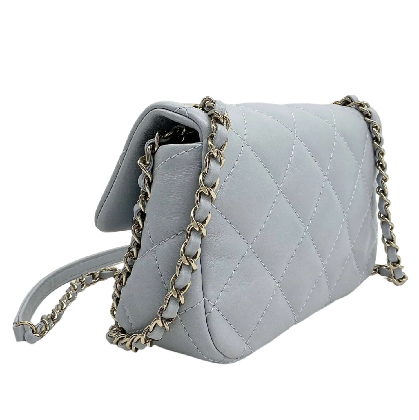 Chanel Mini Chain Around Flap Bag – Quilted Calfskin Leather with Crossbody Strap