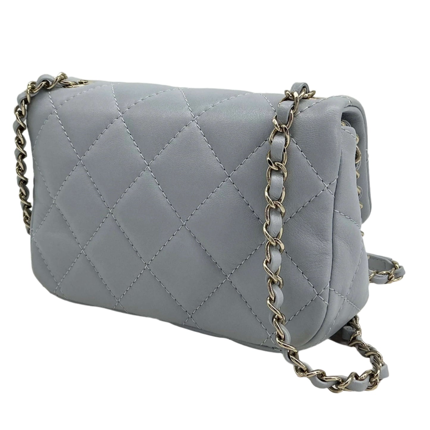 Chanel Mini Chain Around Flap Bag – Quilted Calfskin Leather with Crossbody Strap