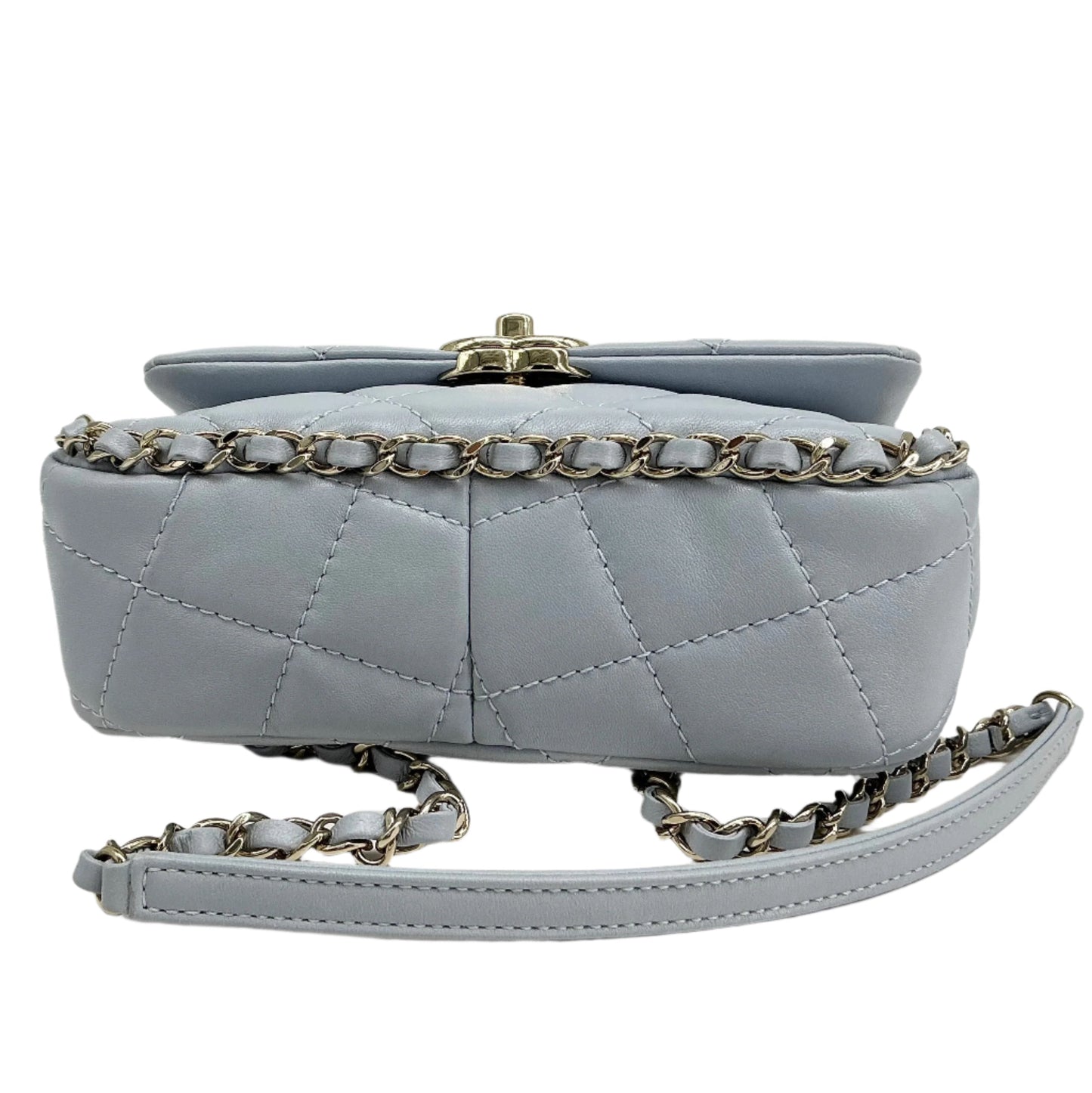 Chanel Mini Chain Around Flap Bag – Quilted Calfskin Leather with Crossbody Strap