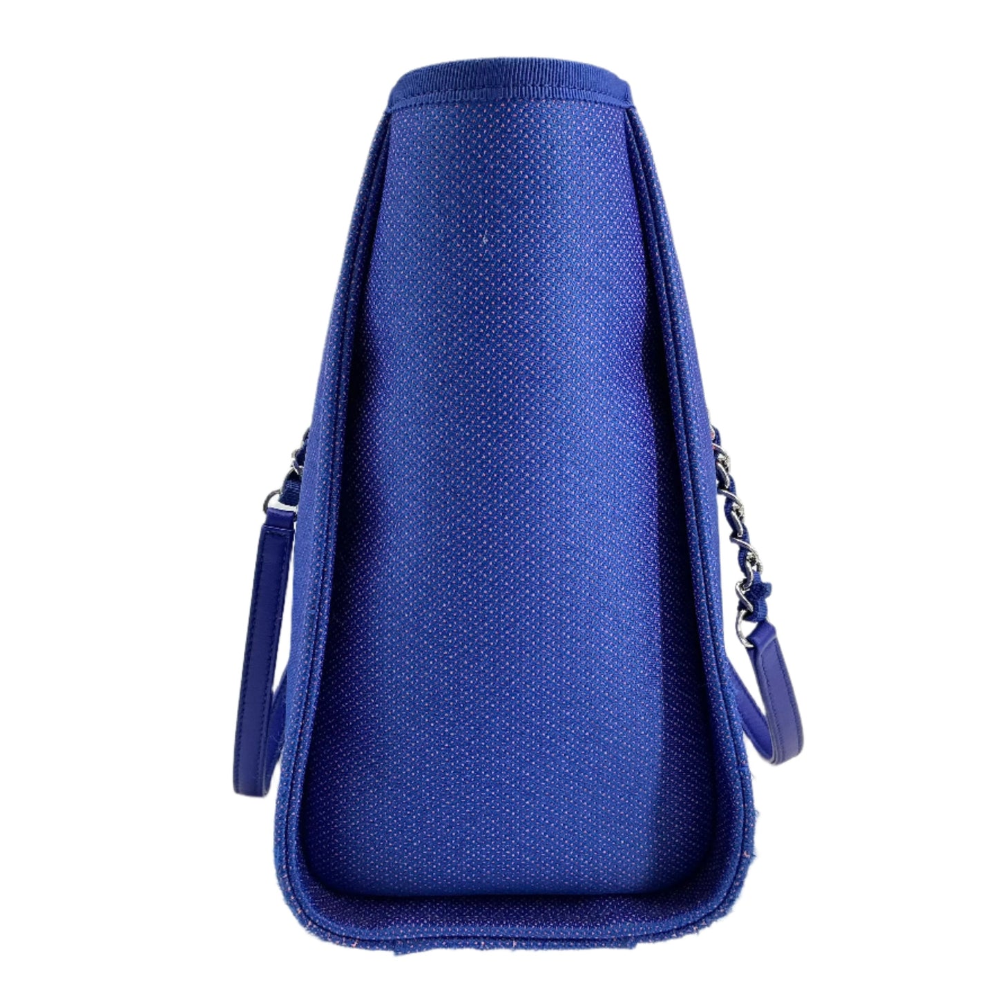 Chanel Mixed Fibers Small Deauville Tote – Blue & Orange Canvas