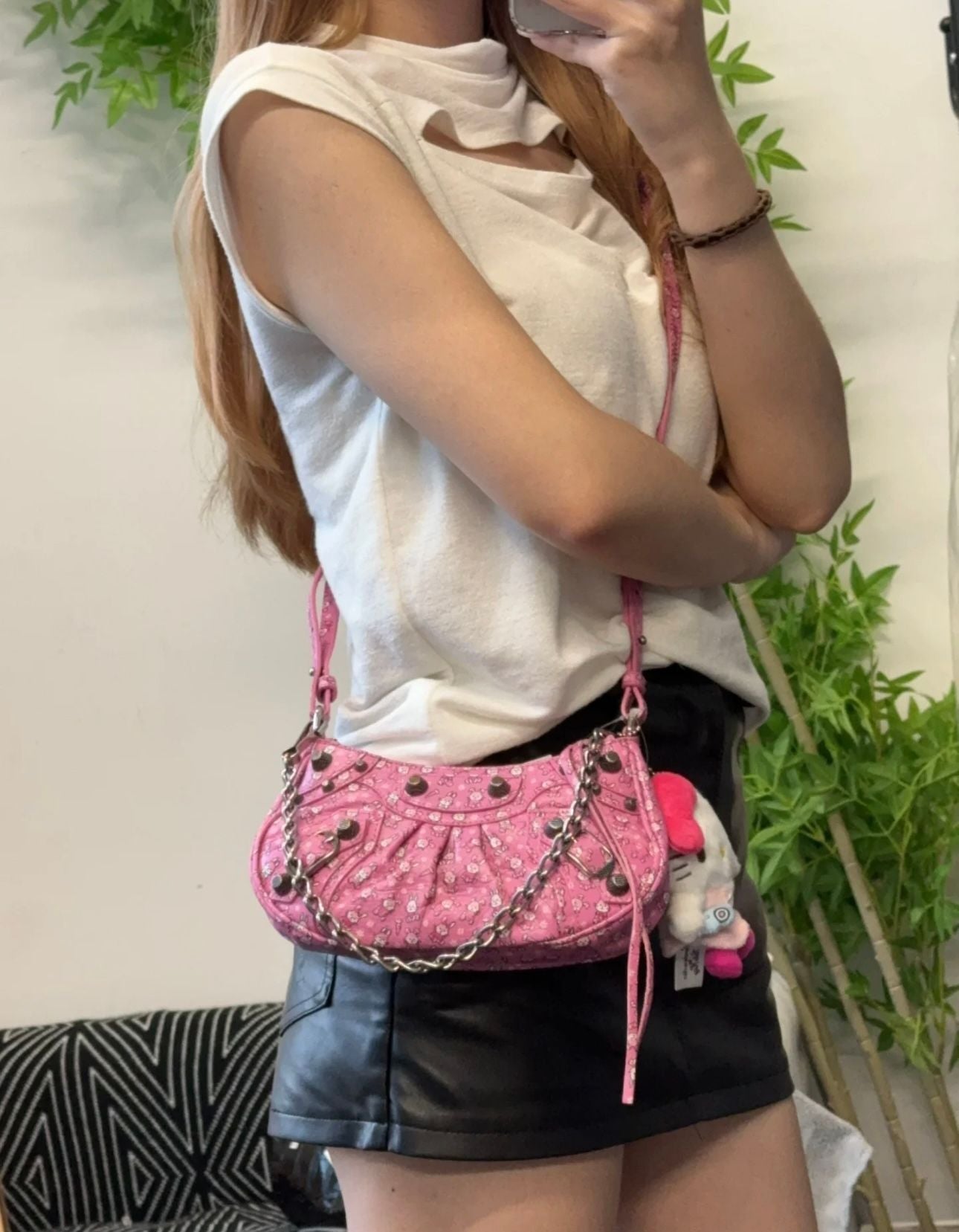 Preloved Balenciaga Le Cagole mini bag pink 20*12cm 106866