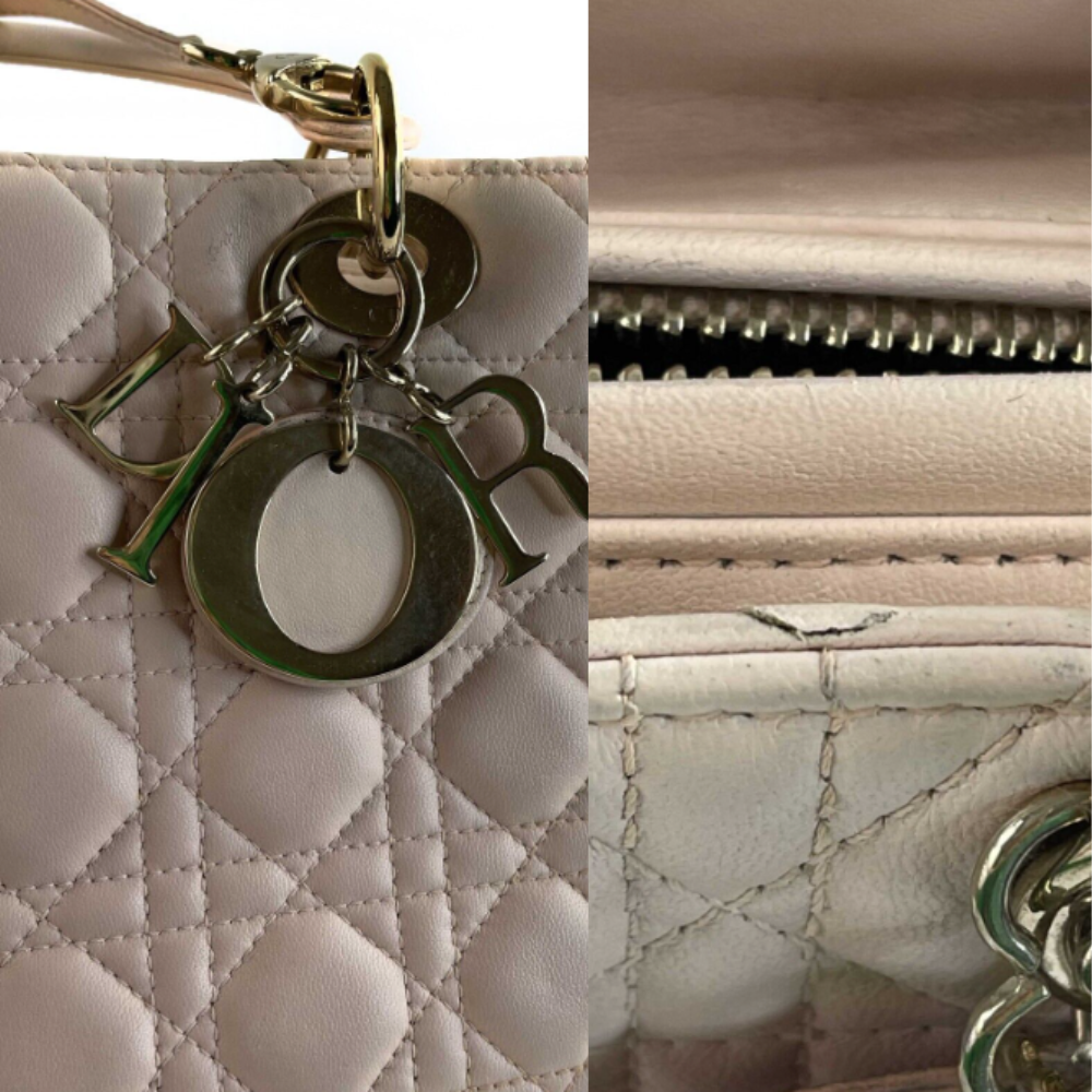 CHRISTIAN DIOR Medium Lady Dior Rose Poudre