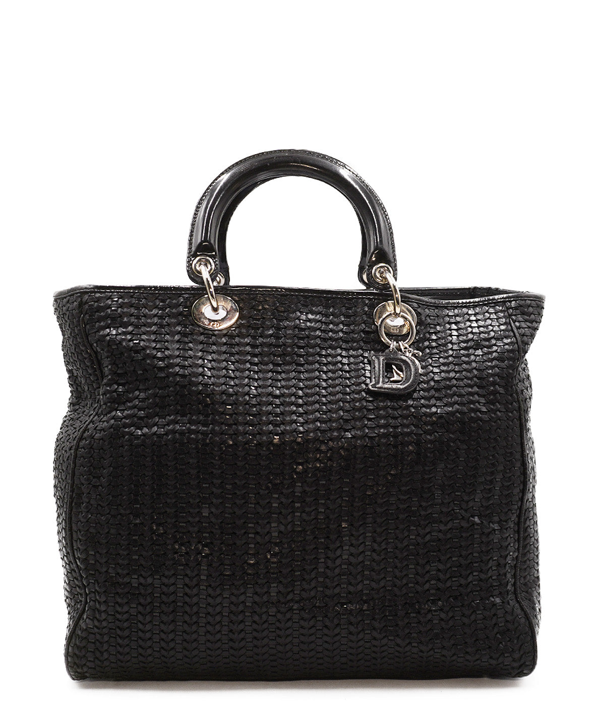Soft Lady Dior Woven Tote Tresse Black