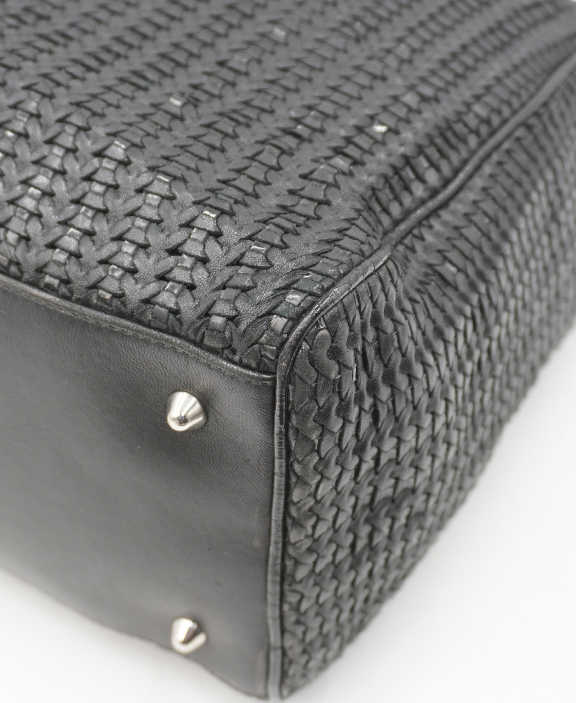 Soft Lady Dior Woven Tote Tresse Black