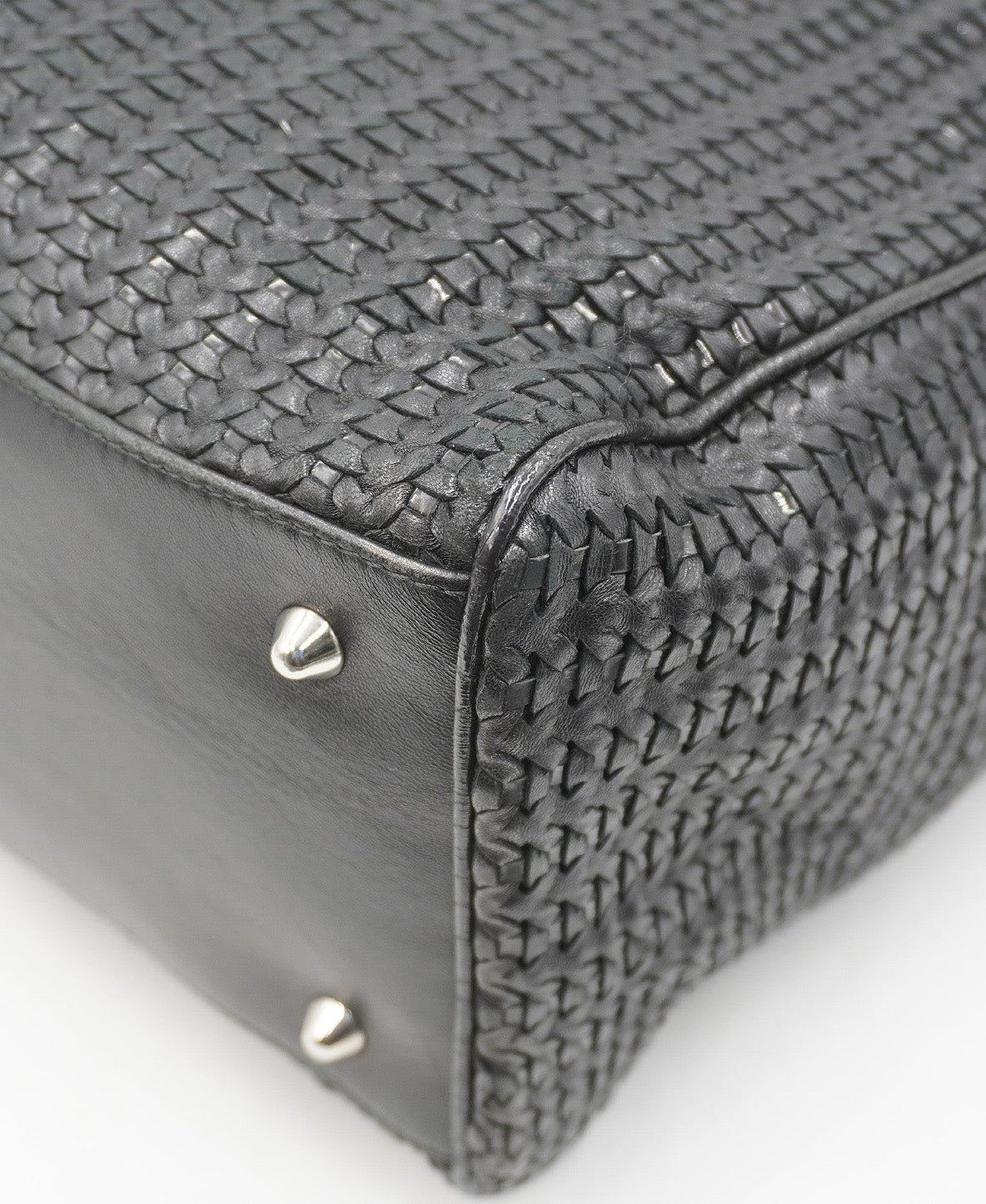 Soft Lady Dior Woven Tote Tresse Black