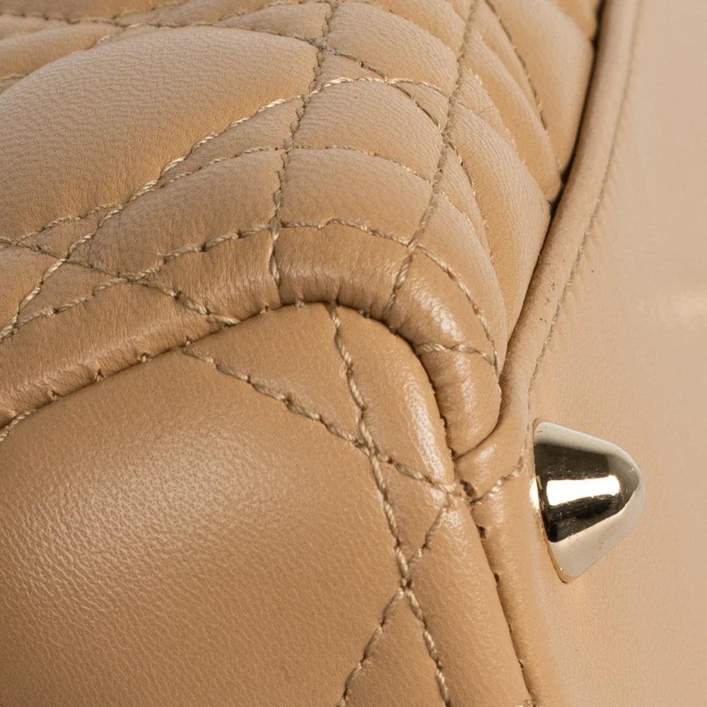 Beige Leather Dior Lady Dior