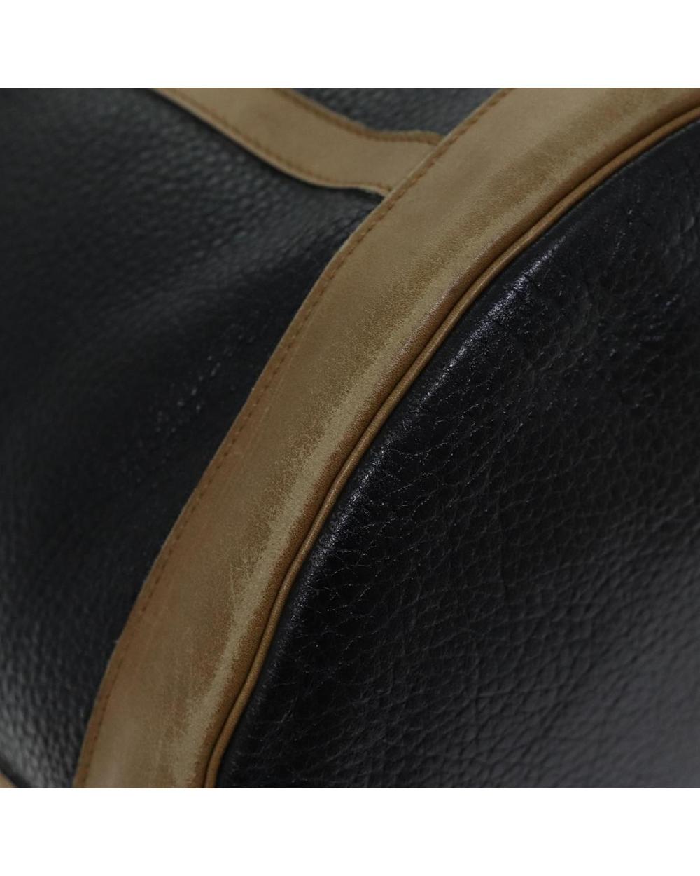 Black Leather Dior Shoulder Bag