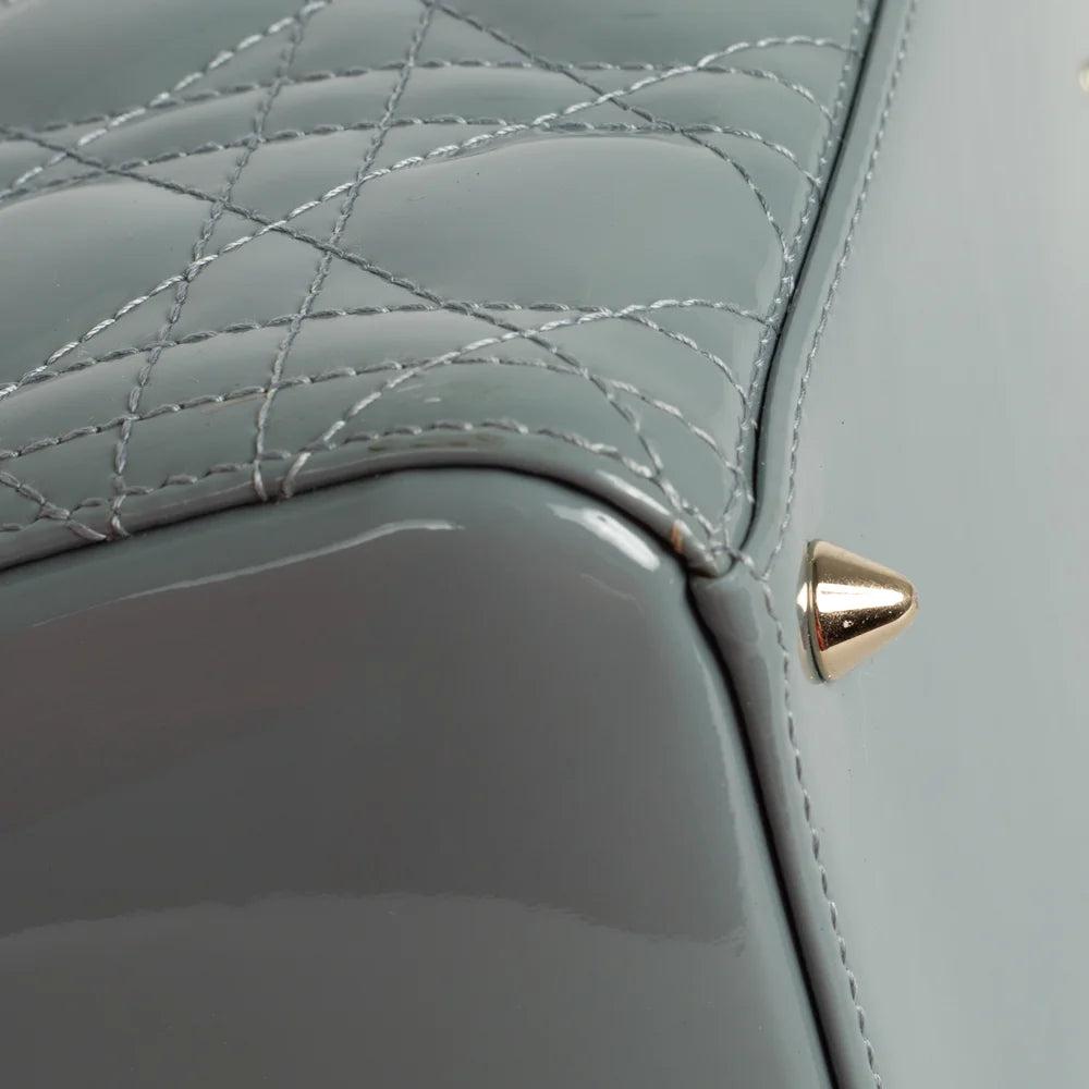 Blue Leather Dior Lady Dior