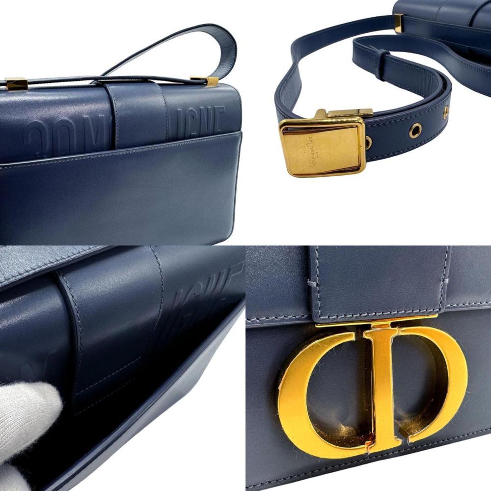 Blue Leather Dior Trotter Crossbody Bag