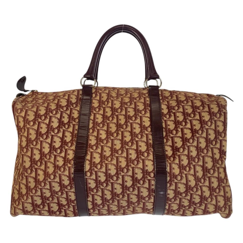 Brown Canvas Dior Handbag