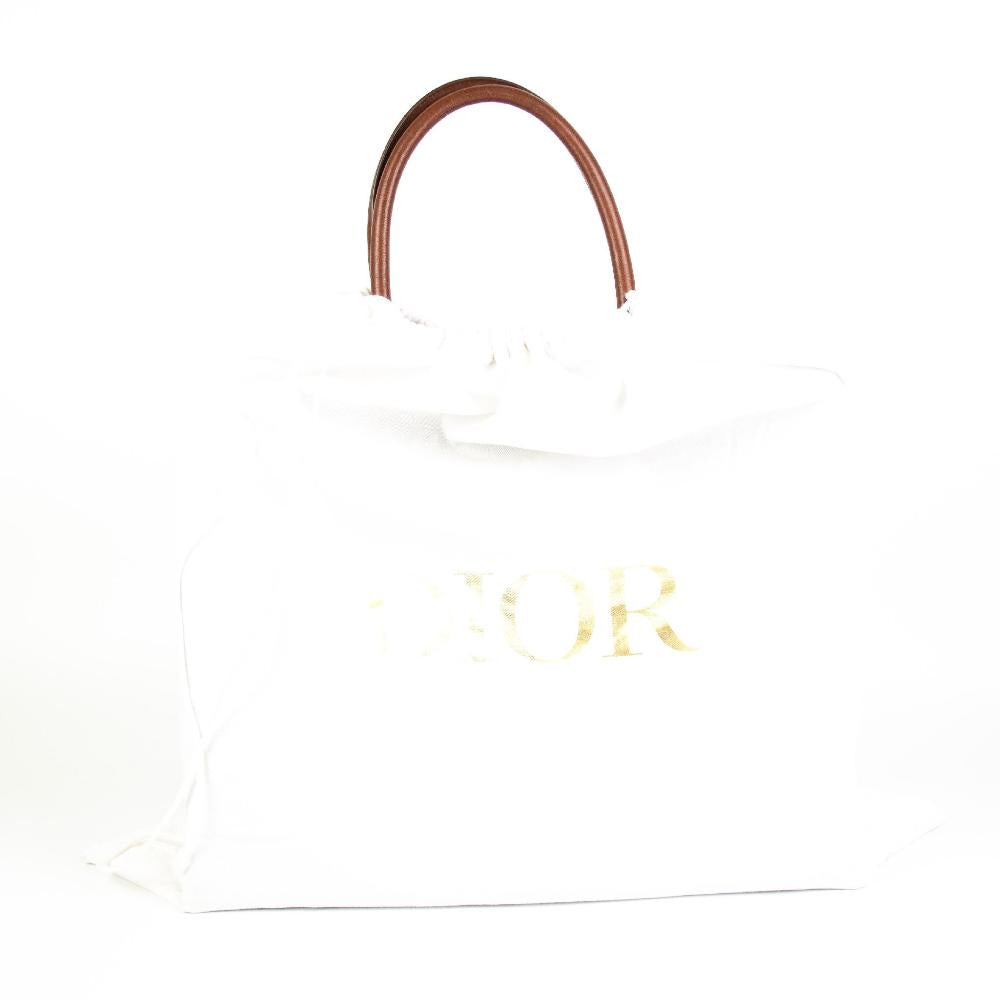 Brown Fabric Dior Tote
