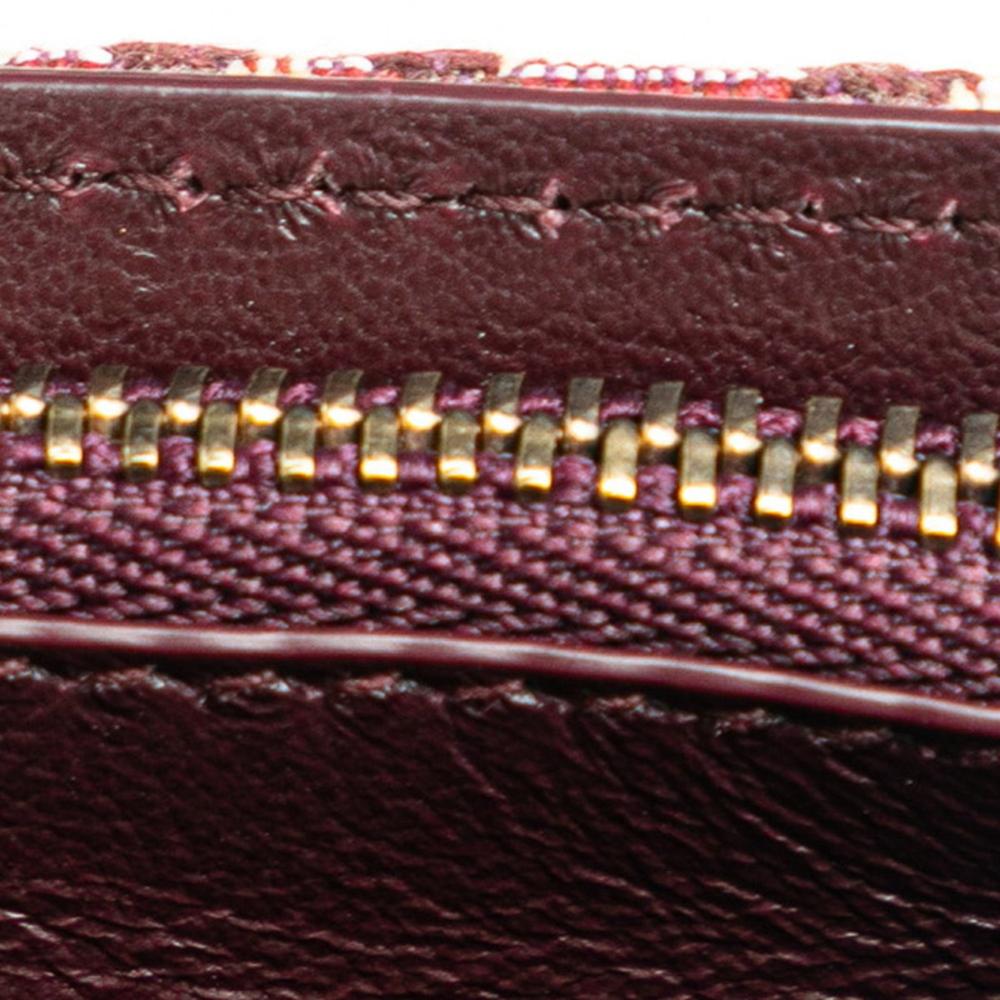 Burgundy Canvas Dior Trotter Crossbody Bag