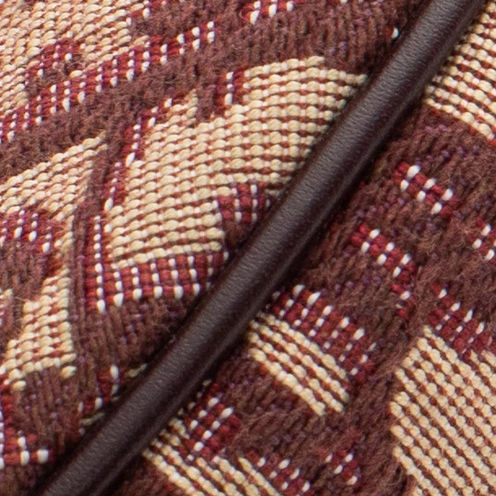 Burgundy Cotton Dior Saddle Bag