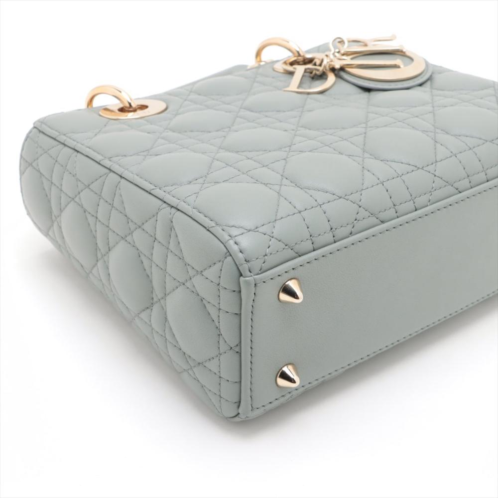 Grey Leather Dior Lady Dior