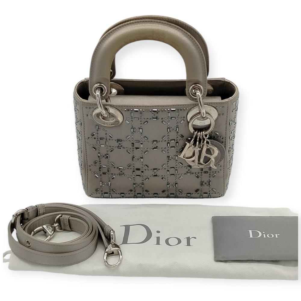Grey Satin Dior Lady Dior
