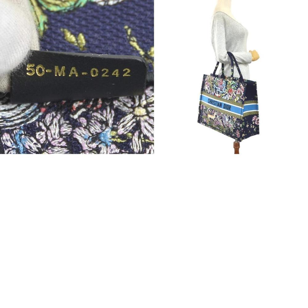 Multicolor Canvas Dior Tote