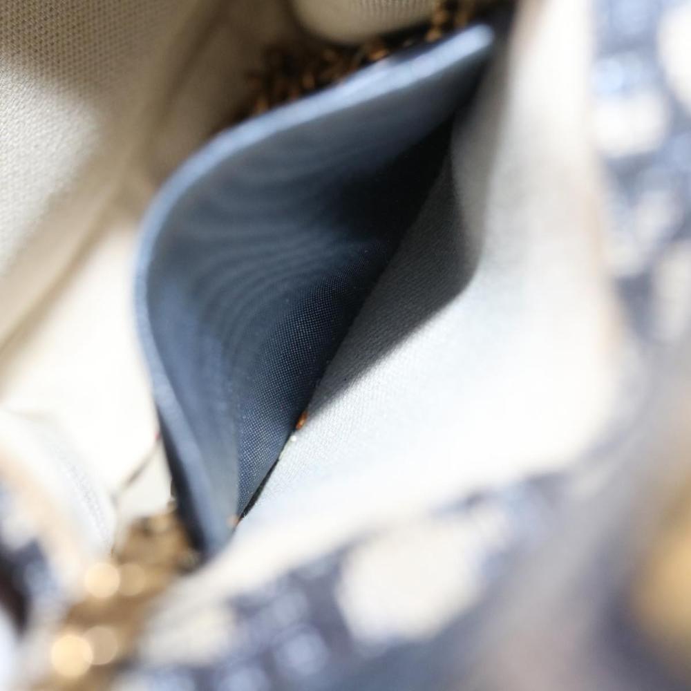 Navy Canvas Dior Cosmetic Pouch