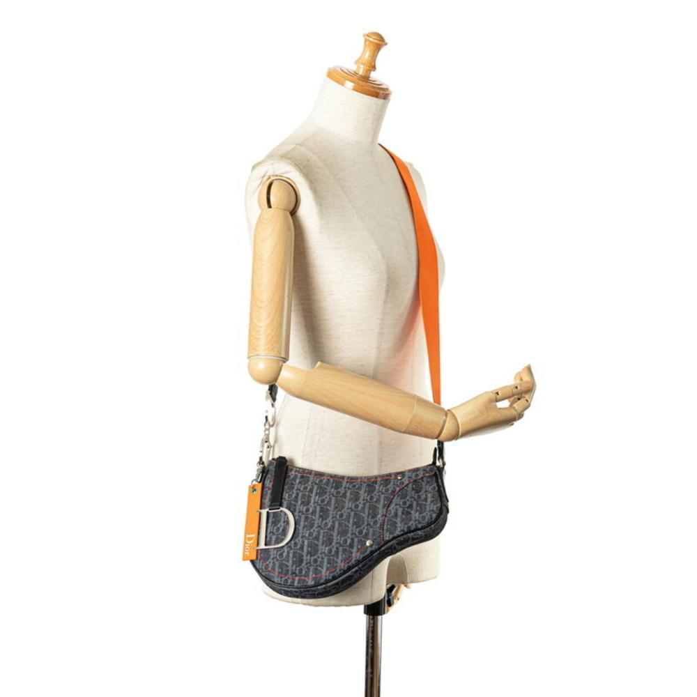 Orange Canvas Dior Saddle Bag
