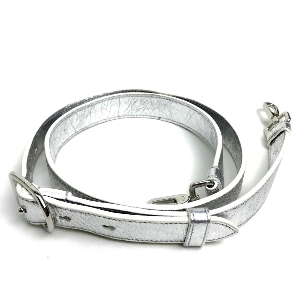 Silver Leather Dior Travel Bag