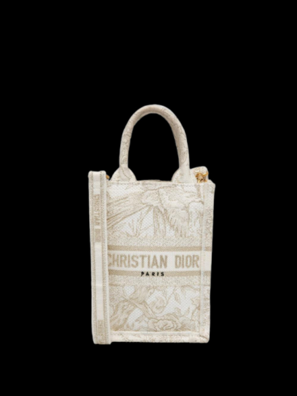 White Canvas Dior Book Tote