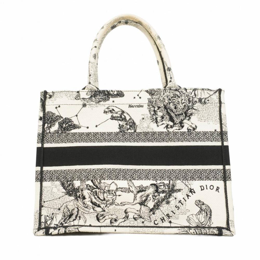 White Canvas Dior Book Tote
