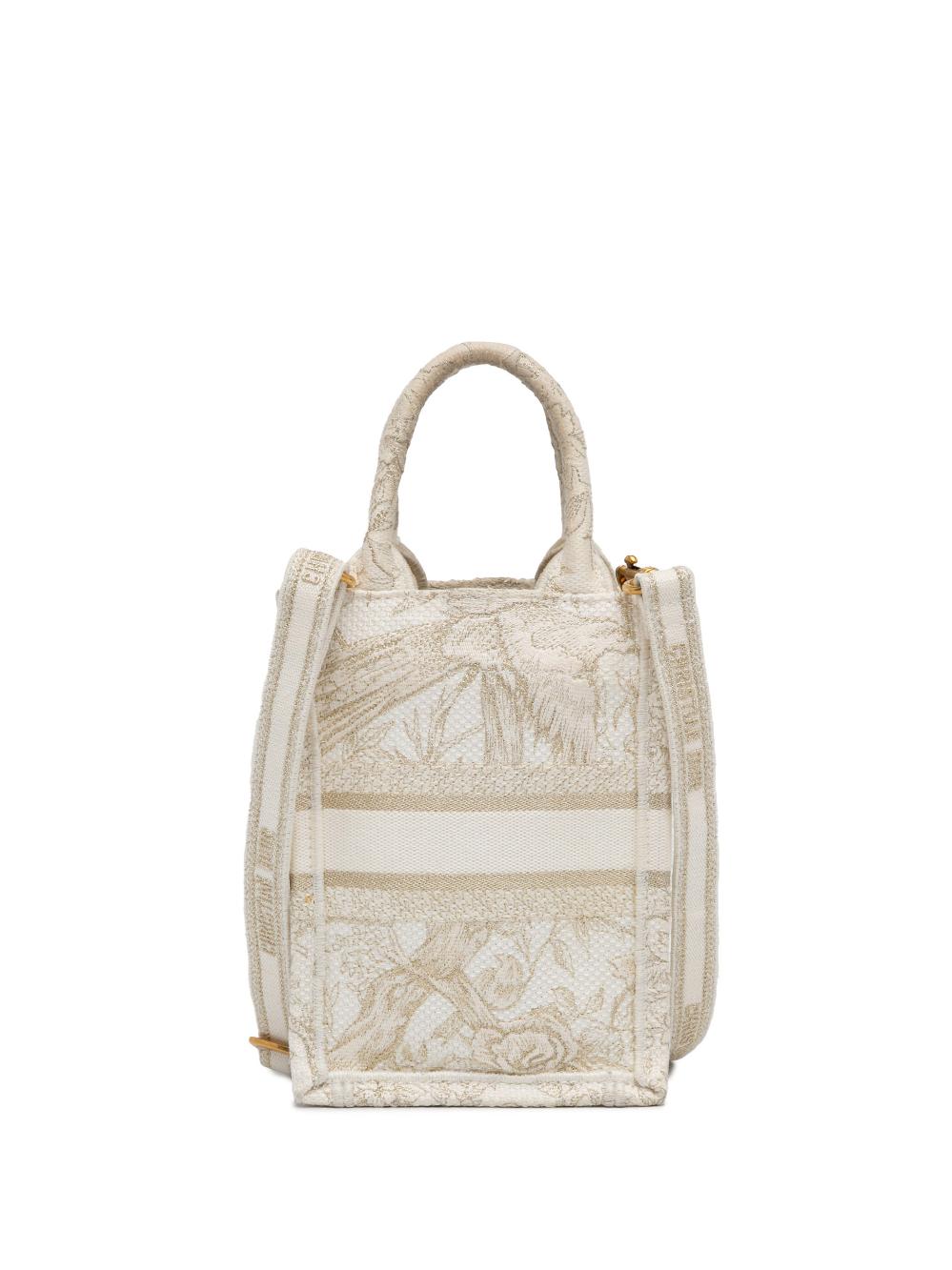 White Canvas Dior Book Tote