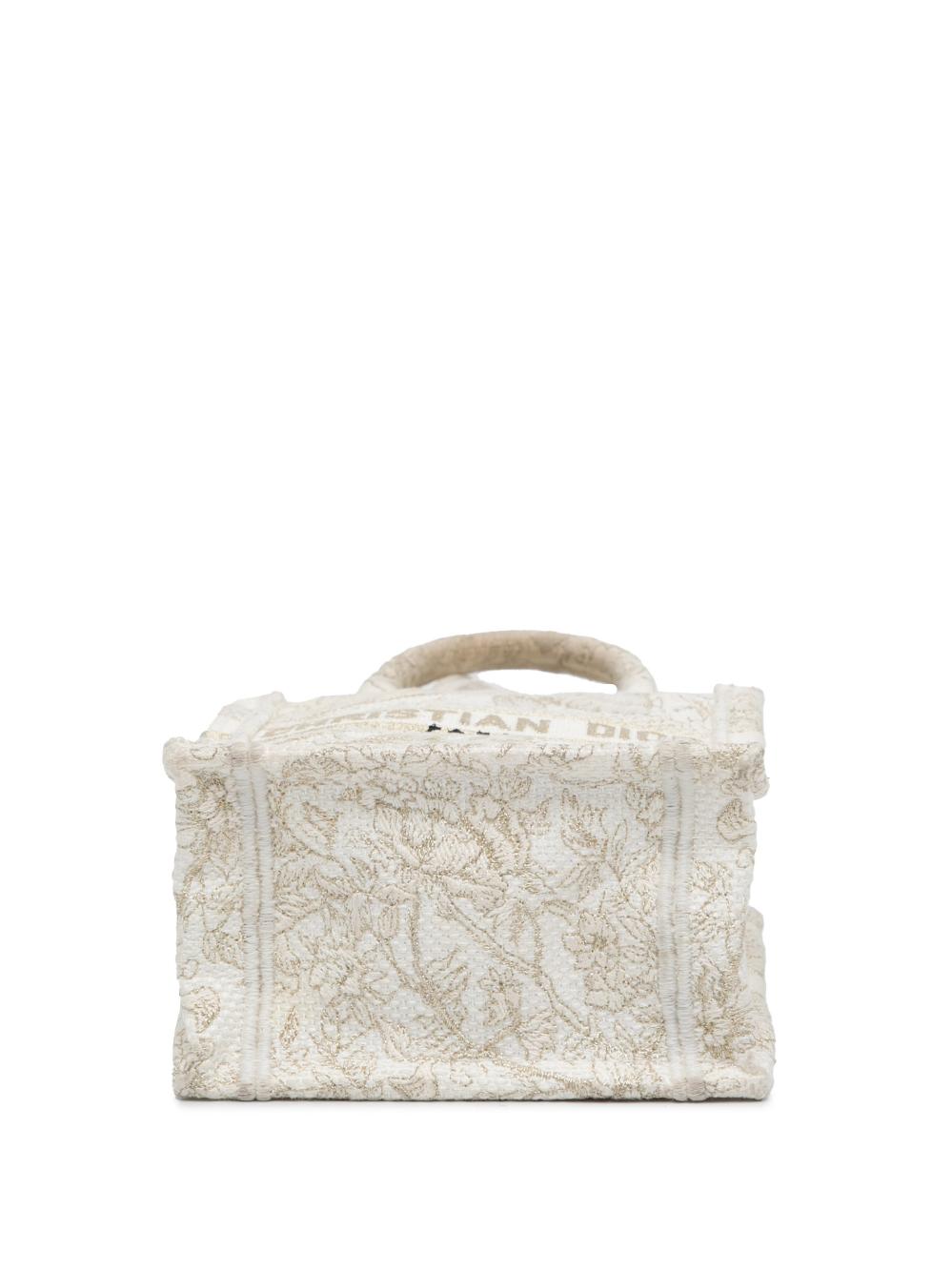 White Canvas Dior Book Tote